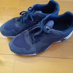 プーマ　メンズシューズsize27 ネイビー スエード