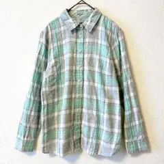 TALBOTS チェックシャツ 長袖 MP レディース コットン タルボットのサムネイル