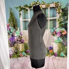 natural couture リブニット ノースリーブ F