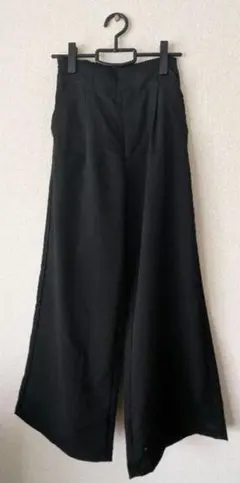 OLIVE des OLIVE 黒 ワイドパンツ ゴムウエスト