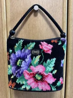 FEILER フラワー刺繍 ハンドバッグ