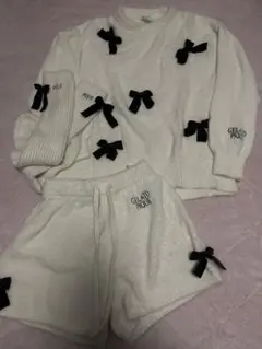 GELATO PIQUE リボン付きルームウェア上下、ソックスセット