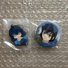 鬼滅の刃 嘴平伊之助 缶バッジ ラバーマスコット キーホルダー ガチャ