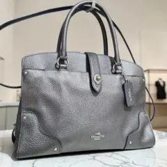 ✨希少品✨ コーチ 2way トートバッグ ダコタ がま口 スタッズ 黒色