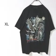 グロウシティ シンガポール Tシャツ 黒 XL プリントデザイン 大きいサイズ