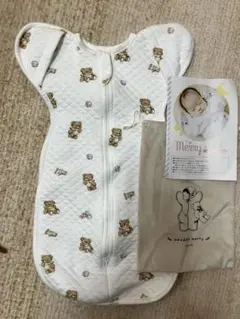 Coperta スワドル ベビースリーパー クマ柄 キルティングSサイズ