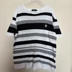 ブラックレーベル　クレストブリッジ　Tシャツ　ボーダーМ パイル地