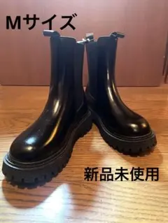 黒 厚底 サイドゴアブーツ 新品未使用