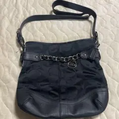 COACH シグネチャー ショルダーバッグ ブラックのサムネイル