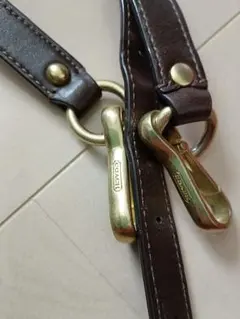 COACH　コーチ　ショルダーベルト　ストラップ　ブラウン