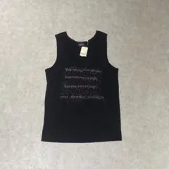 NICOLE CLUB グランジ y2k 英字 メタリックプリント タンクトップのサムネイル