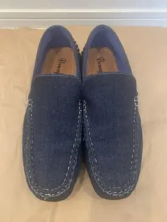 Brajan ダークブルー スリッポン