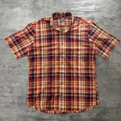 Eddie Bauer 半袖チェックシャツ L アメカジ コットンのサムネイル