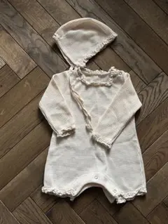 BBAMMA ボンネットロンパースセット