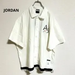 JORDIN ジョーダン ロゴ入りホワイト半袖シャツ 大きいサイズ XXL