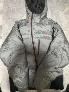 POLO SPORT フード付きダウンジャケット グレー/黒