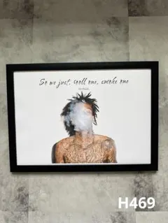 H469 Wiz khalifa ウィズカリファ　HIPHOP A4額付き