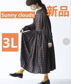 新品✨サニークラウズkazumiたっぷりギャザーワンピ¥14,740【 3L】