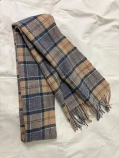 Barbour チェック柄マフラー 100%ウール