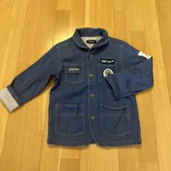 120センチ　デニムジャケット パッチ付き