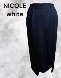 タグ付き未使用品 NICOLE white レイヤード風タイトスカートのサムネイル