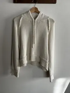 FREAK'S STORE フード付きアイボリーセーター　ニットパーカー