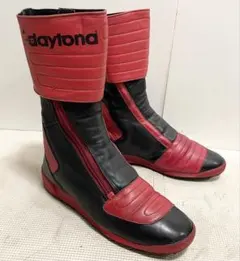 DAYTONA FREYデイトナレザーバイカーブーツ42赤x黒 斜めジッパーのサムネイル