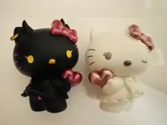 r*i様 【2点セット】ハローキティ フィギュア モノトーン 天使＆悪魔 ハート