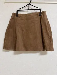GU ブラウン コーデュロイ ミニスカート M
