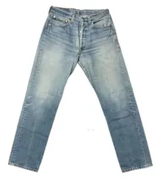 Levi's 501 W34 デニムパンツ 色落ち ボタンフライ 革パッチ ヒゲ