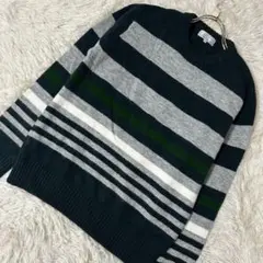 ABA HOUSE ボーダーニット ネイビー 46