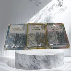 グラスパーラー　3種　クーリア　クリアステッカー　ステンドグラス風　喫茶店　新品