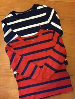 ポロ・ラルフ・ローレン 長袖ストライプTシャツ2枚セット　18M