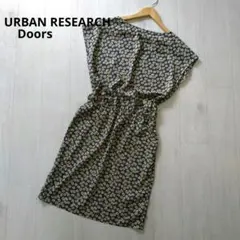 Doors　ワンピース　ウェストマーク　フレンチスリーブ　小花柄　Fサイズ