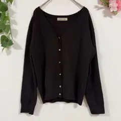 【Apuweiser-riche】 カーディガン 長袖 2 パープル カジュアル