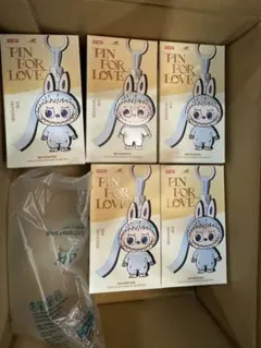 未開封 Labubu Pin for Love イニシャルミニラブブ5点セット