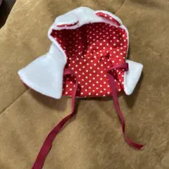 【幼SD】ウサギ耳付きフリースポンチョ