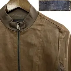 美品 Coffee Bean 羊革 ジップブルゾン レザージャケット イタリア製