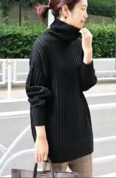 【最終値下】IENA Chere CODE BIG タートルネックプルオーバー黒