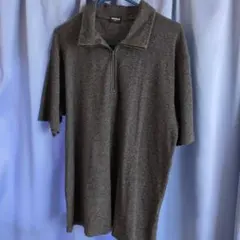 UNIQLO グレー ジッパーポロシャツ XL