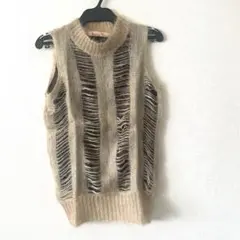 【アネミベルベッカ】美品 レディース ニット ノースリーブ 秋冬 デザイナー