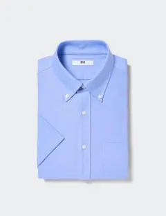 ユニクロ ＊ ドライノンアイロンジャージーシャツ シンプル 半袖 青 春 夏 秋