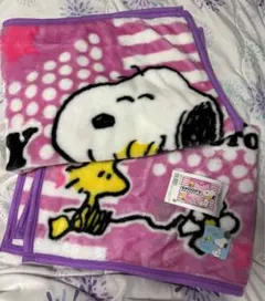 スヌーピー 膝掛け毛布　同柄2枚セット