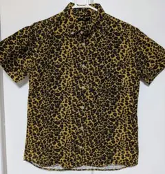 【古着】ヒョウ柄/レオパード/半袖シャツ/M