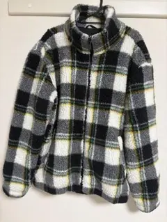 ZARA チェック柄 フリースジャケットM〜Ｌ