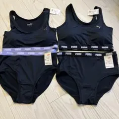 PUMA ジュニアブラ 160サイズ ブラック 2枚セット