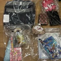 多様なデザインの小物セット　スプラトゥーン、ミッキー、チップとデール、おさるのジ