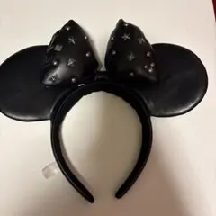 スタッズ付き黒ミッキーマウスカチューシャ