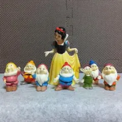 ディズニー　白雪姫と７人の小人　人形置物　陶器製