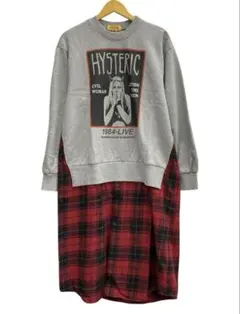 HYSTERIC GLAMOUR スウェット ワンピース レッドチェック